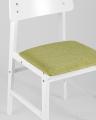 Комплект из двух стульев ODEN WHITE оливковый мягкое сиденье из ткани
