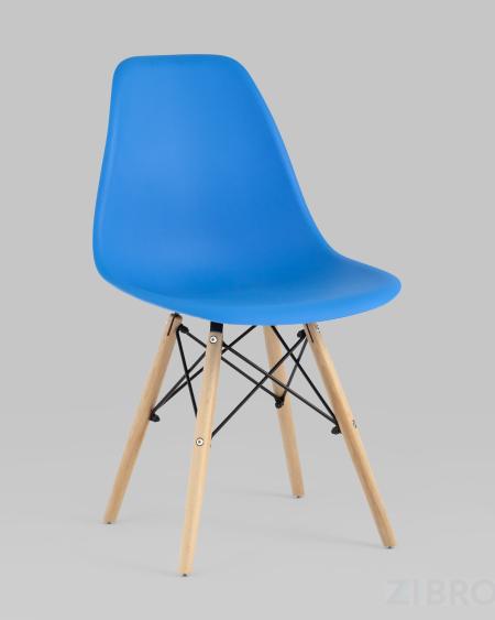 Стул Style DSW циан, литой полипропилен, стальной каркас, натуральный массив бука