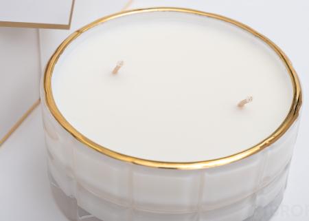 96CN-45003  Свеча ароматическая Jasmine flower tea в вазе в упаковке 185 гр