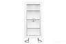 Витрина Garda Decor белая с хром GD-VI003