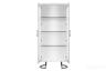 Витрина Garda Decor белая с хром GD-VI003