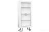 Витрина Garda Decor белая с хром GD-VI003