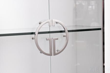 Витрина Garda Decor белая с хром GD-VI003