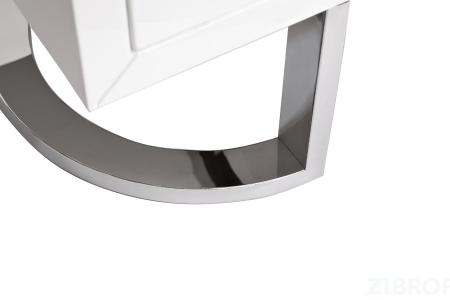 Витрина Garda Decor белая с хром GD-VI003