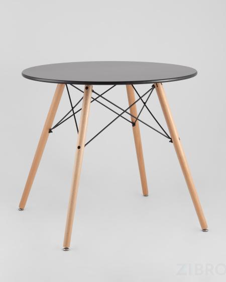 Eames D80 черный, 2 стула Eames DSW белые