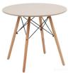 EAMES DSW D80 бежевый, столешница МДФ, ножки массив бука