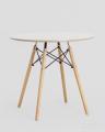 EAMES DSW D80 бежевый, столешница МДФ, ножки массив бука