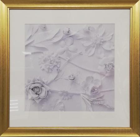 89VOR-FLOWER2 Постер "Лютики" 50*50 см, багет золотой