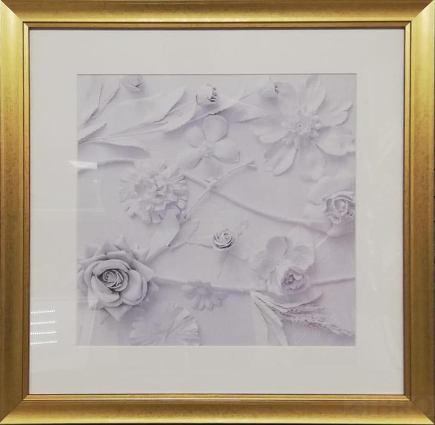 89VOR-FLOWER2 Постер "Лютики" 50*50 см, багет золотой