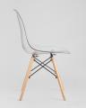 Eames D80 стол стеклянный, четыре стула прозрачные