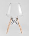 Eames D80 стол стеклянный, четыре стула прозрачные