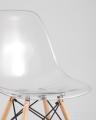 Eames D80 стол стеклянный, четыре стула прозрачные