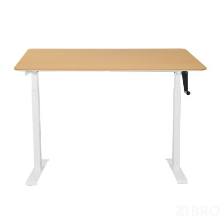 Стол с регулировкой высоты M1 белый/ЛДСП бук, 120x60